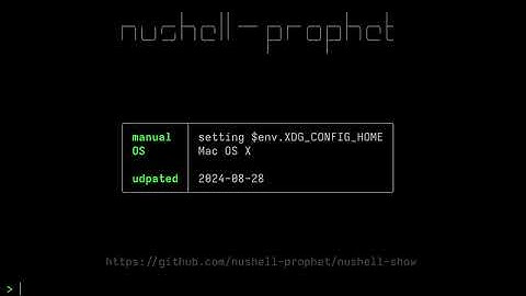 setting XDG_CONFIG_HOME for Nushell