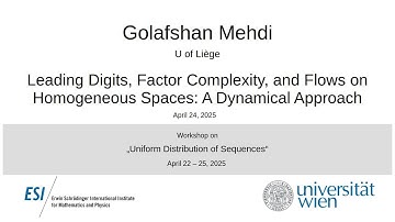 Golafshan Mehdi - Leading Digits, Factor Complexity, and Flows on Homogeneous Spaces: A Dynamical...