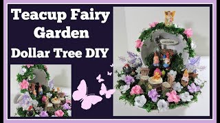 Tea Cup Fairy /Gnome Garden  Dollar Tree DIY