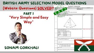 Model question from website part 1 ( British army intake 2025)