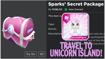 [EVENT] HOW TO GET SPARKS SECRET PACKAGE #4 IN  TRAVEL TO UNICORN ISLAND OBBY! (ROBLOX)