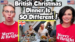 American Couple Reacts: Traditional British Christmas Roast Dinner! Cooking & Eating! FIRST TIME!