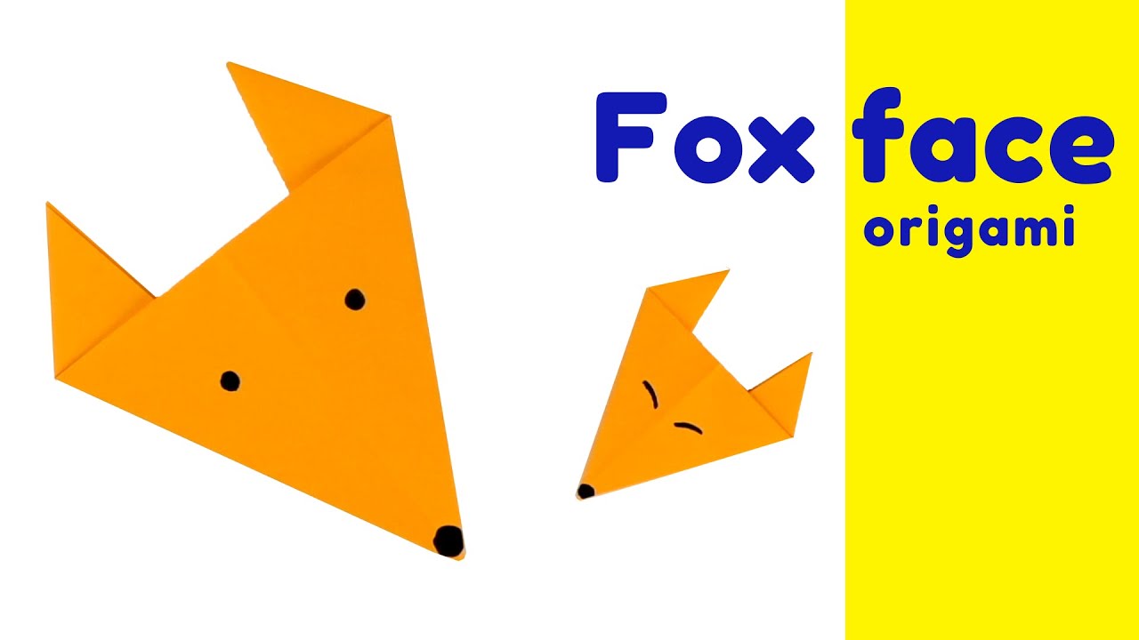 How to make origami FOX FACE [easy origami] DYI paper fox YouTube