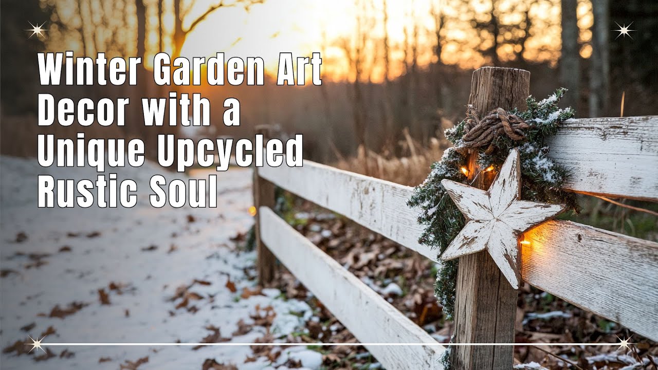 ♻️ Из обрезков в сокровище: ❄️ Декор для зимнего сада с уникальным деревенским шармом, созданный ...