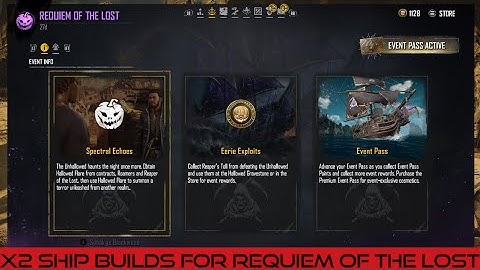 Skull and bones ship Builds for requiem of the lost