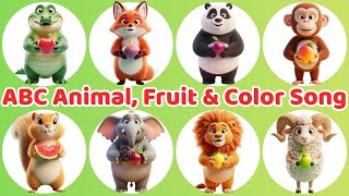 Abc Animal Fruit & Color Song Real Animals Eat Fruits & Change Colors Meow Meow Tv