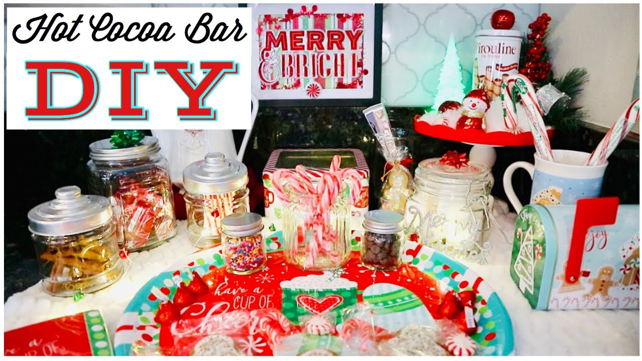 DIY @Dollar Tree Hot Cocoa Bar! Very easy. #dollartree