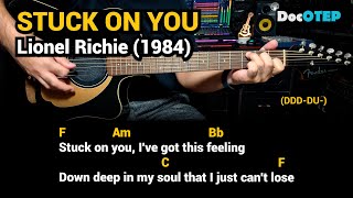 Stuck on You - Lionel Richie (1984) Easy Guitar Chords Tutorial with Lyrics