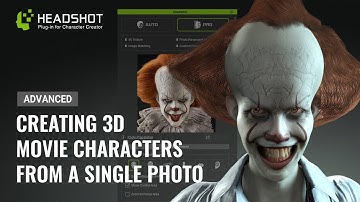 Master Class - Generating a 3D Animated Pennywise from a Photo - Advanced Headshot Guide by Mythcons
