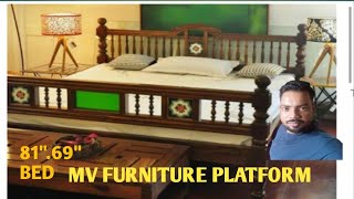 Bed 81".69"//L Shofa Set//Jhula//MV FURNITURE PLATFORM