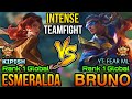 Battle of Top Global! Intense Battle & Comeback! - Top 1 Global Esmeralda VS Top 1 Global Bruno - ML