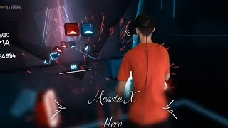 Beat Saber // Monsta X - Hero ( Expert + ) // Mixed Reality