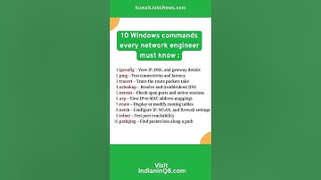 💻 10 Windows Commands Every Network Engineer Must Know ⚙️ | #KuwaitJobsNews