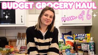 LARGE BUDGET GROCERY FOOD HAUL &amp; BIG FAMILY MEAL PLAN | JANUARY 2025 UK MOM