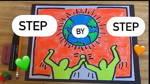 Keith Haring EASY Step by Step Art - Project for Kids w/ Art History #keithharing #mrschuettesart