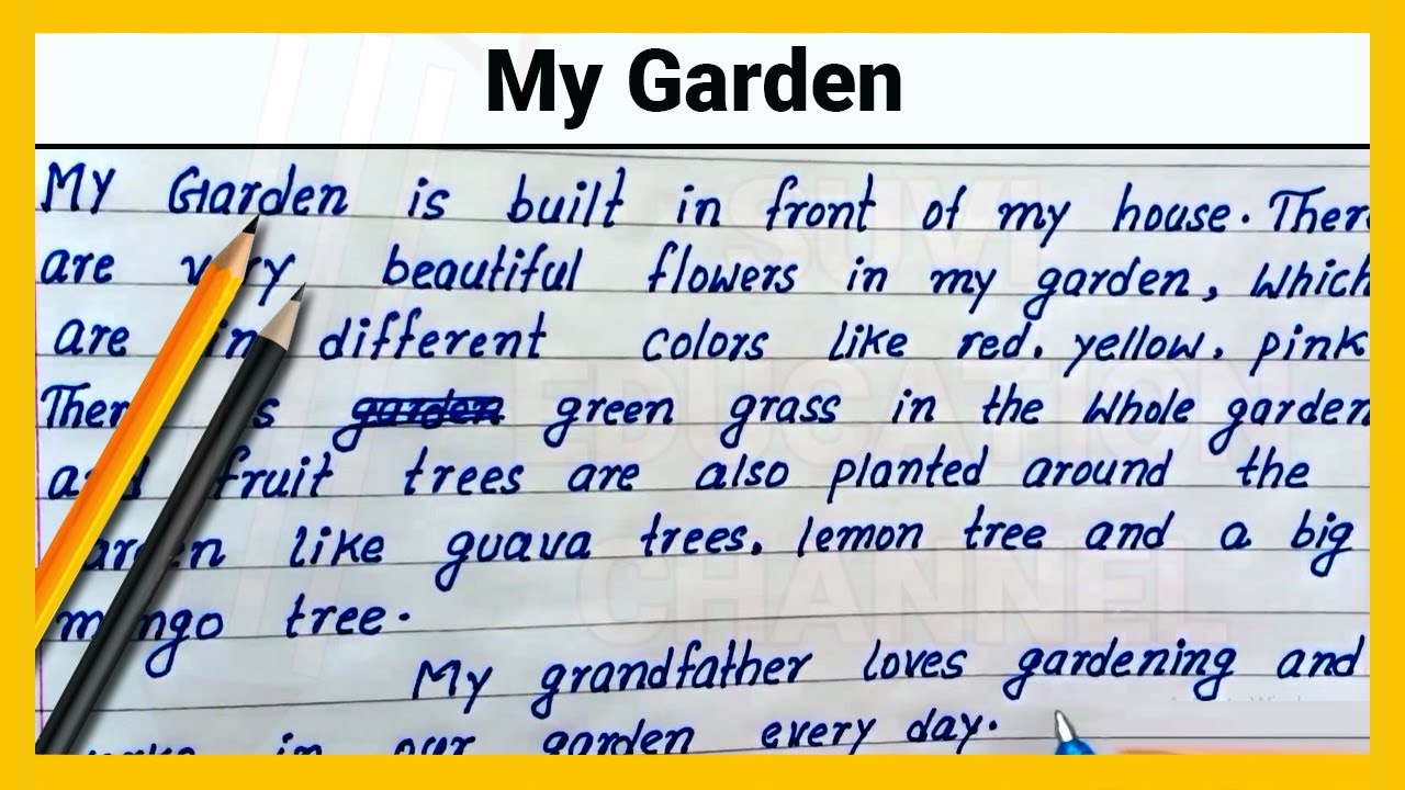 the garden essay in english for class 6