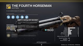 HOW TO GET THE FOURTH HORSEMAN CATALYST - DESTINY 2