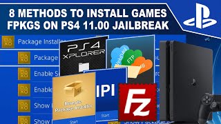 8 Methods to install FPKGs on PS4 11.00 Jailbreak | No USB & No External HDD