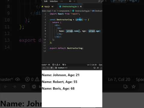 Props destructuring in