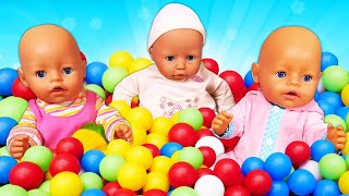 Baby Annabell doll videos. Learn colors with baby dolls. Baby Born surprise.