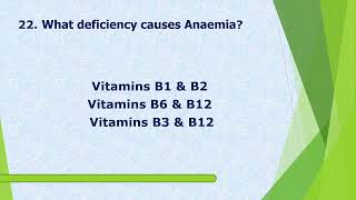 Vitamins MCQ | Vitamin deficiency diseases