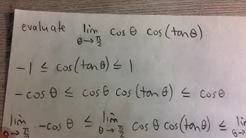 Evaluating the Limit of a Trigonometric Function Using the Squeeze Theorem (Example)