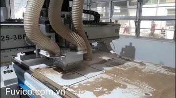 [ HOLZTEK ] Three head cnc router and drilling nesting machine