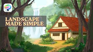 Easy Landscape Drawing for Beginners | Clip Studio Paint Tutorial