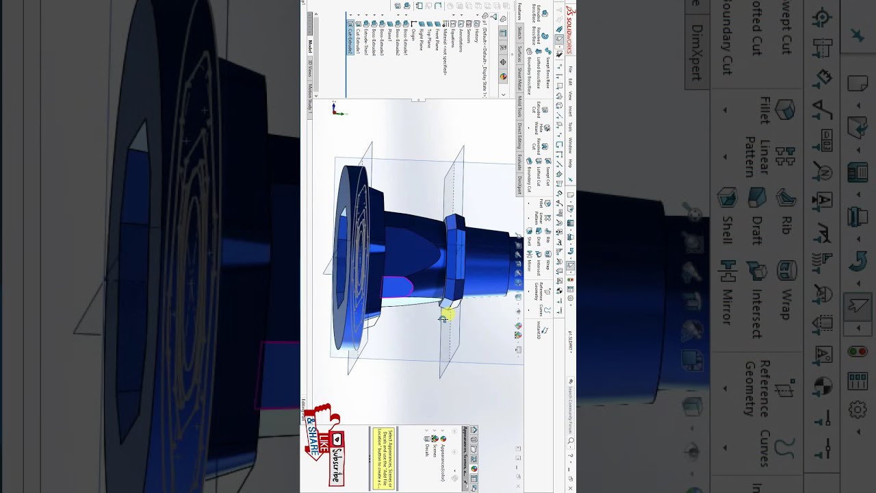 Learn SolidWorks CAD Tutorials #CAD #CAM #Shorts #Tutorial