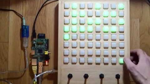 Monome + Raspberry Pi