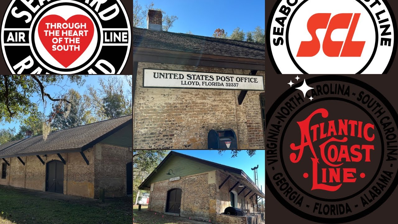 Посещение железнодорожного депо времен Гражданской войны в США в Ллойде, Флорида