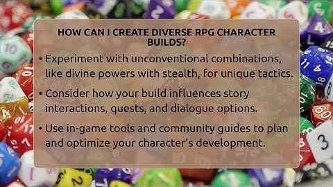 How Can I Create Diverse RPG Character Builds? - Video Gamers Vault