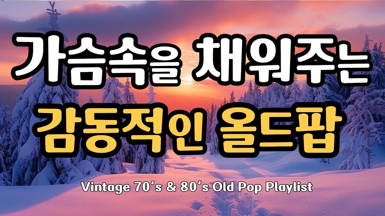 [Cafe playlist]🎵 듣는순간 마음을 뺏긴 감동적인 명곡 7080 올드팝  | Vol.29 | 겨울숲에 뜨는 태양처럼 찬란한 추억의팝송 모음ㅣ에너지 넘치고 활력주는 올드팝