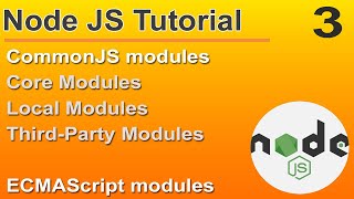 NodeJS Tutorial -3 in Hindi 2023, CommonJS modules, ECMAScript modules