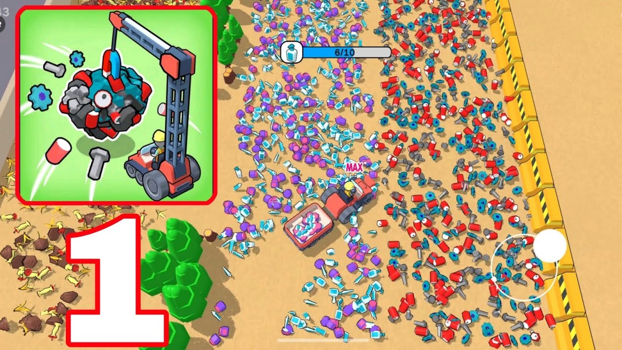 Garbage Factory - Gameplay Walkthrough Part 1 - Build The Recycling Empire (Android, iOS)