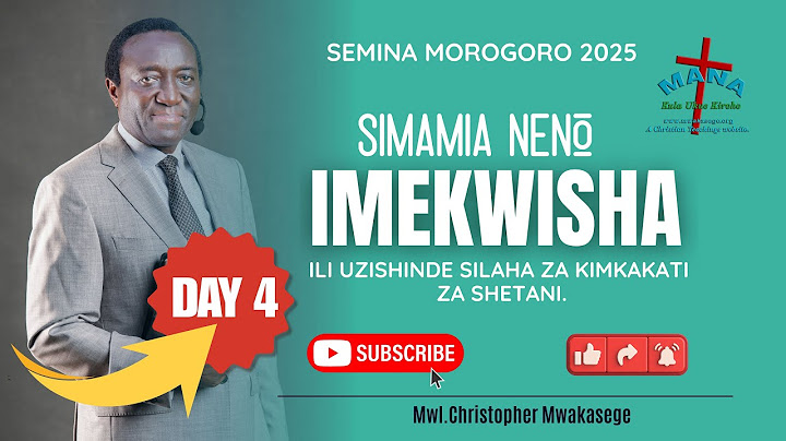 4. SIMAMIA NENO IMEKWISHA ILI UZISHINDE SILAHA ZA KIMKAKATI ZA SHETANI // MWL CHRISTOPHER MWAKASEGE.