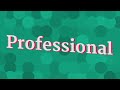 Professional pronunciation  how to pronounce professional