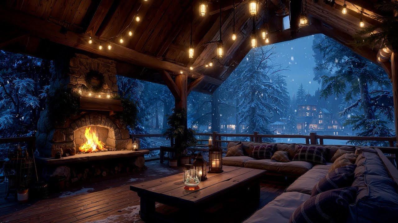 A Cold Night, A Warm Soul ❄️ Snowdrift Serenade: Jazz Piano & Fireplace Sounds to Calm Your Mind