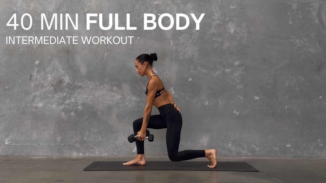 40 MIN FULL BODY WORKOUT WITH WEIGHTS | Full Body Strong Pilates Inspired Workout | Home Workout