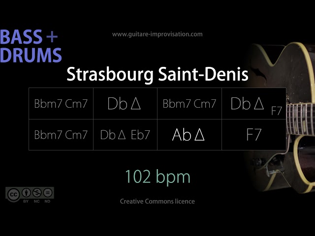 Strasbourg St. Denis _ Bass/Drums (Roy Hargrove) : Backing Track