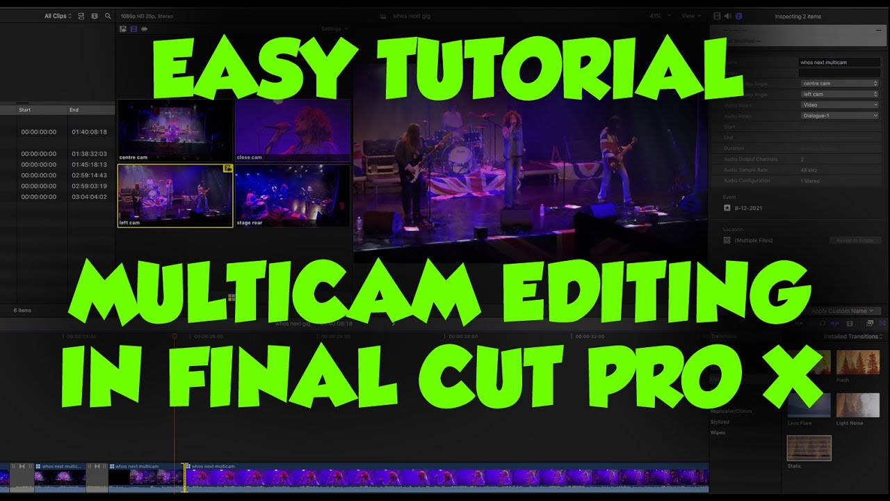 Final Cut Pro X Multicam Tutorial (FCPX Multicam) - YouTube