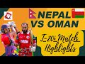 Nepal vs Oman T20I Match Highlights