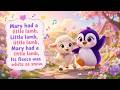 Mary Had a Little Lamb 🐑💜 | Cute Peppy Purple Penguin Nursery Rhyme