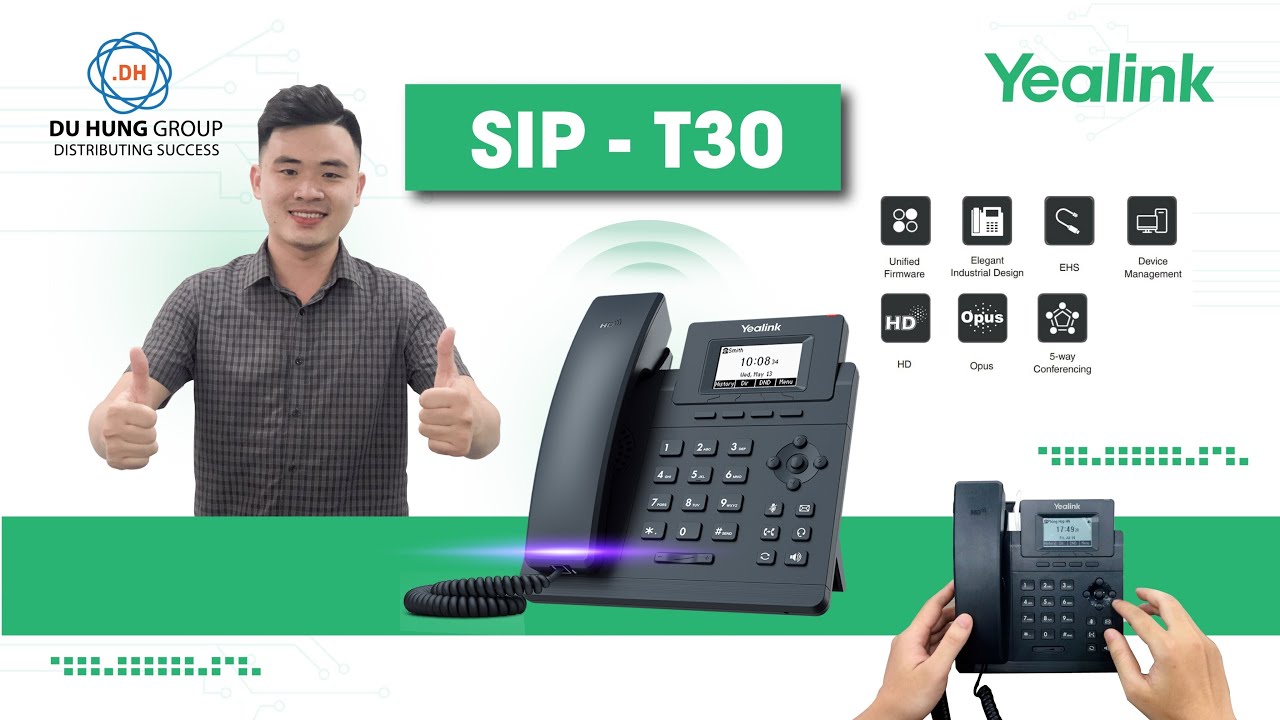 Điện thoại VoIP Yealink SIP-T30 - YouTube