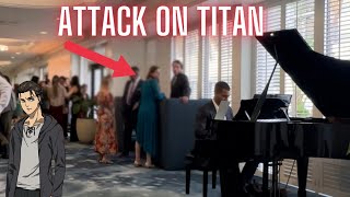 I played Attack on Titan on piano at a wedding