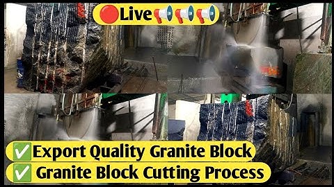 Granite Blocks Cutting Process | Giant Block Cutting | Indian Factory Block Cutting #indiangranites 
