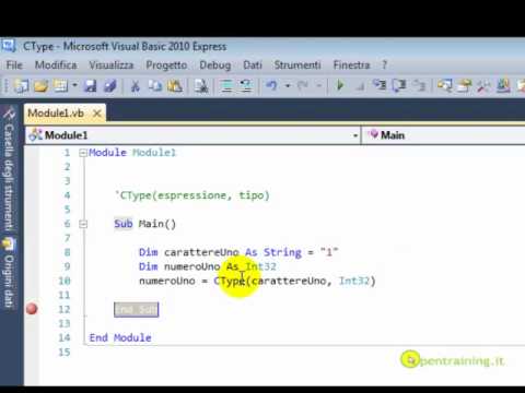 Tutorial di Visual Basic 2010 - l'operatore di conversione CType