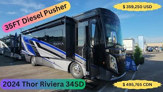 35FT Short Diesel Pusher Big Living - 2024 Riviera 34SD by RVing TV 652 views 3 months ago 6 minutes, 48 seconds