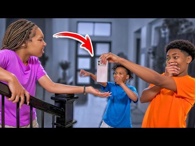 Siblings Take Sister's PHONE FOR 24 HOURS Big Mistake - YouTube