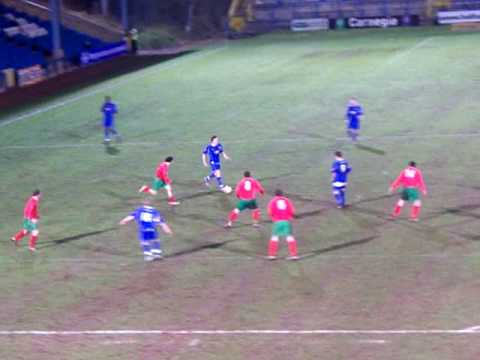 The referee adjudges Tom Baker being thrown to the floor as a fair tackle vs. Harrogate Railway.